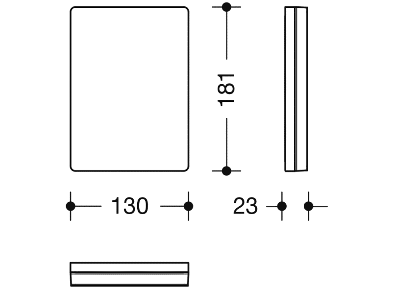 950.50.10090 монтажная пластина с крышкой HEWI Stützen  - Вид №1
