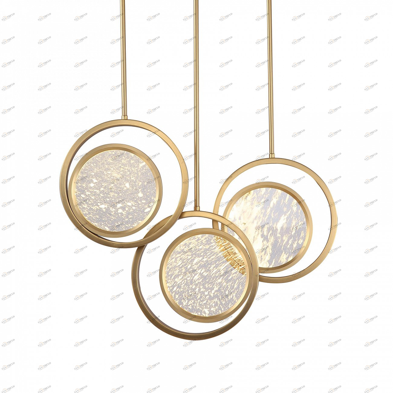 Светильник подвесной 110х65 см латунь Moon Light MD8700-3A antique brass DELIGHT COLLECTION ДИЗАЙНЕРСКИЕ 00-3882322 Золото;прозрачный 