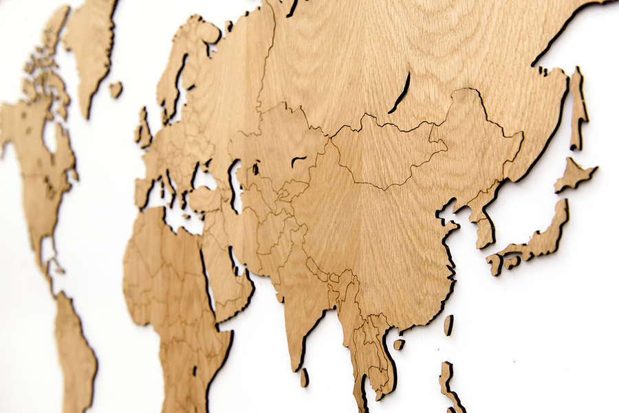 19-11 Карта-пазл wall decoration exclusive, 280х170 см, европейский дуб Mimi  - Вид №3