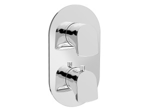 Термостатический смеситель для душа с 2 отверстиями и переключателем