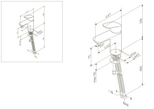 F8093016 смеситель для умывальника излив 110 мм хром шт AM.PM Like