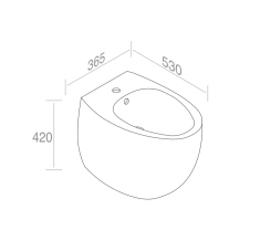 S558T1R1V0.100 Биде напольное Dot A. e T. Italia Белый глянцевый AeT ITALIA DOT 2.0 - Вид №2
