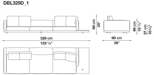 B&B Italia Кожаный диван Dock sun-id-1441060 - Вид №7