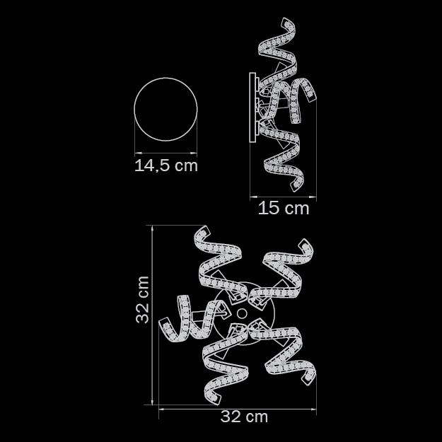 Бра Lightstar Spider 742654 LIGHTSTAR ОРИГИНАЛЬНЫЕ 079289 Прозрачный;хром  - Вид №1