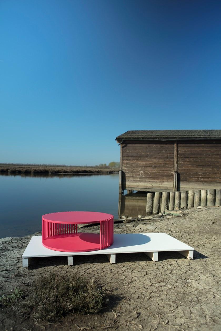 Medulum Низкий круглый журнальный столик из ореха Palafitte Pal.30 / pal.40  - Вид №4