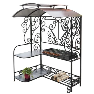 Мангал на углях Лидер 106x220x160 см