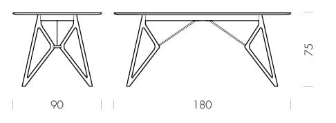 Прямоугольный обеденный стол из линолеума Gazzda TINK ARCH-00079329 - Вид №16
