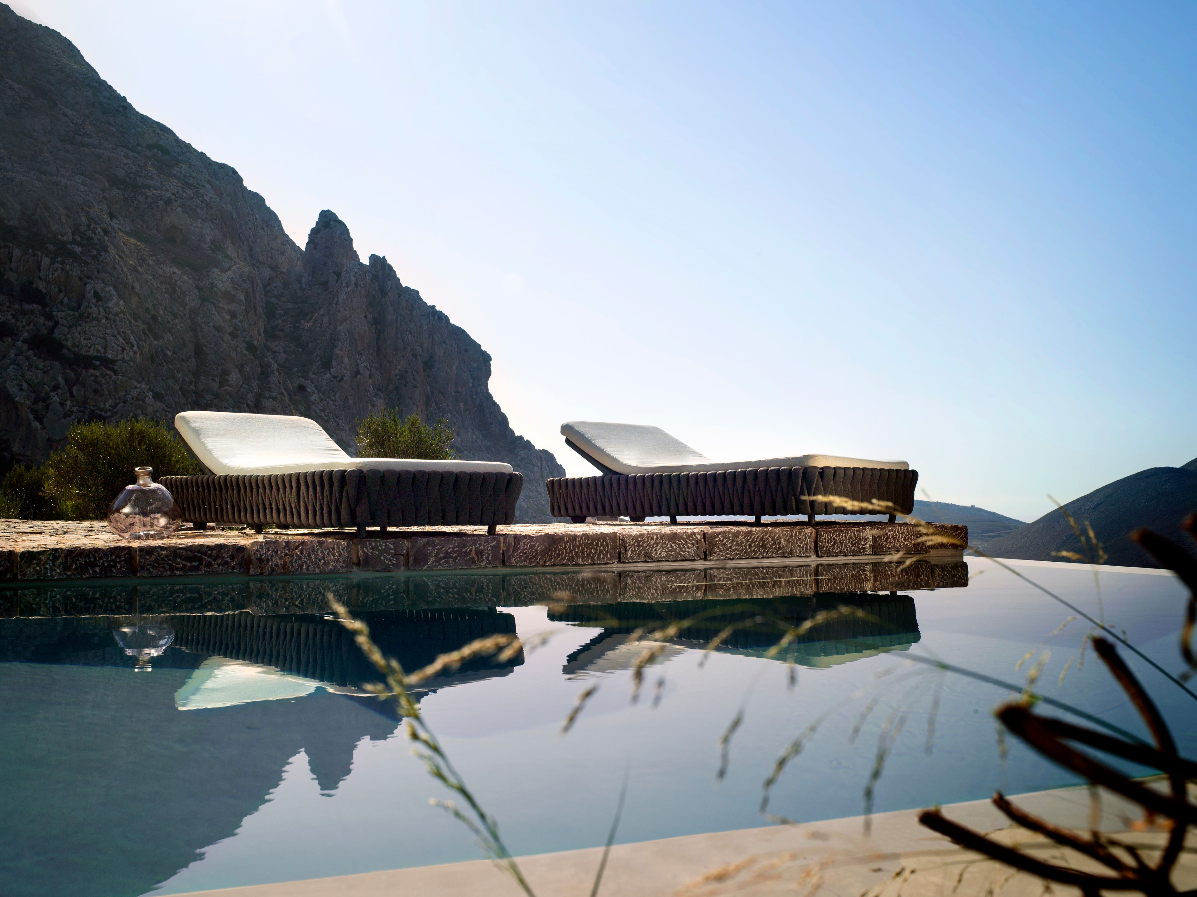 Садовая кровать с откидной спинкой из ткани TRIBÙ Tosca ARCH-00136660 - Вид №3