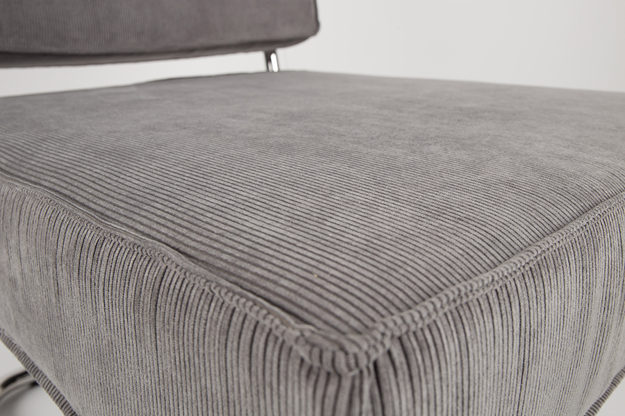 Кресло Lounge Ridge Rib светло-серое Zuiver 3100031 - Вид №7