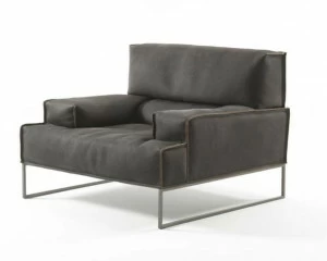 Frigerio Salotti Кожаное кресло с салазками и подлокотниками Cloud