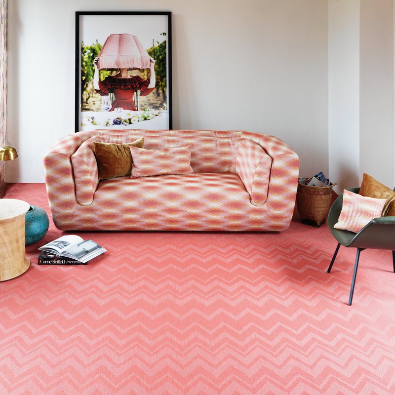 Bolon Missoni Home  Напольное покрытие виниловый пол ZigZag Red  - Вид №1