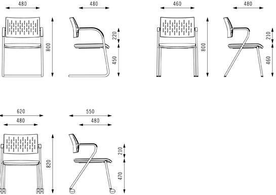 BENE Конференц-стул с подлокотниками на колесиках sun-id-1418002 - Вид №2
