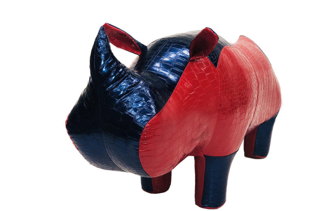 Пуф "Носорог ЦСК" красный с синим EUROSON ЖИВОТНЫЕ 131595 Красный;синий - Вид №3