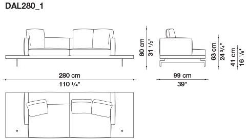 B&B Italia 3-х местный тканевый диван Dock sun-id-1376507 - Вид №32