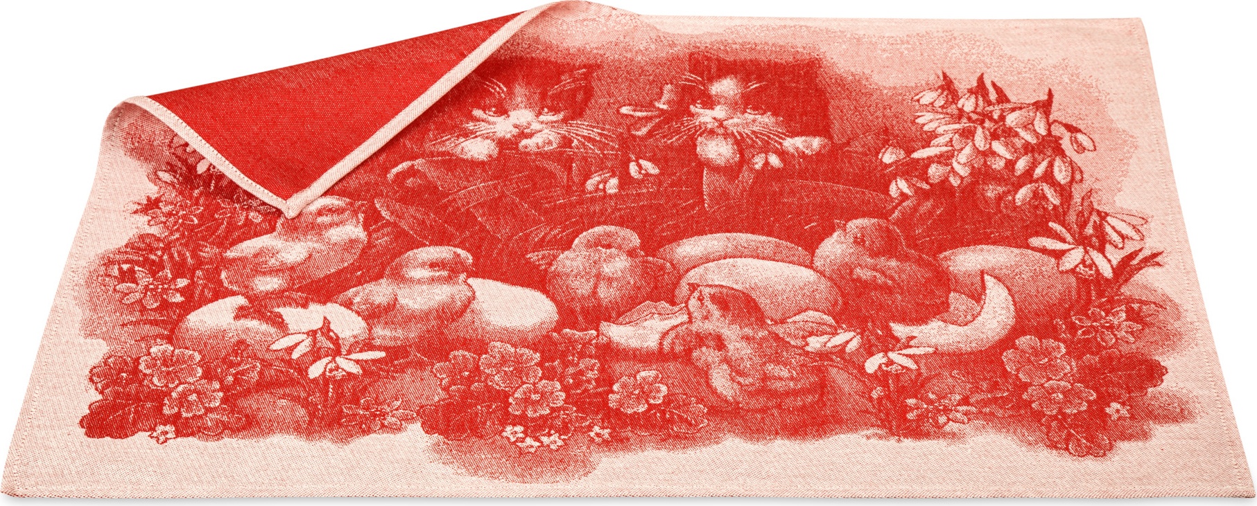 10652876 Яковлевский жаккард Полотенце кухонное Яковлевский Жаккард Котята-Цыплята 50х70см, хлопок Ткань 