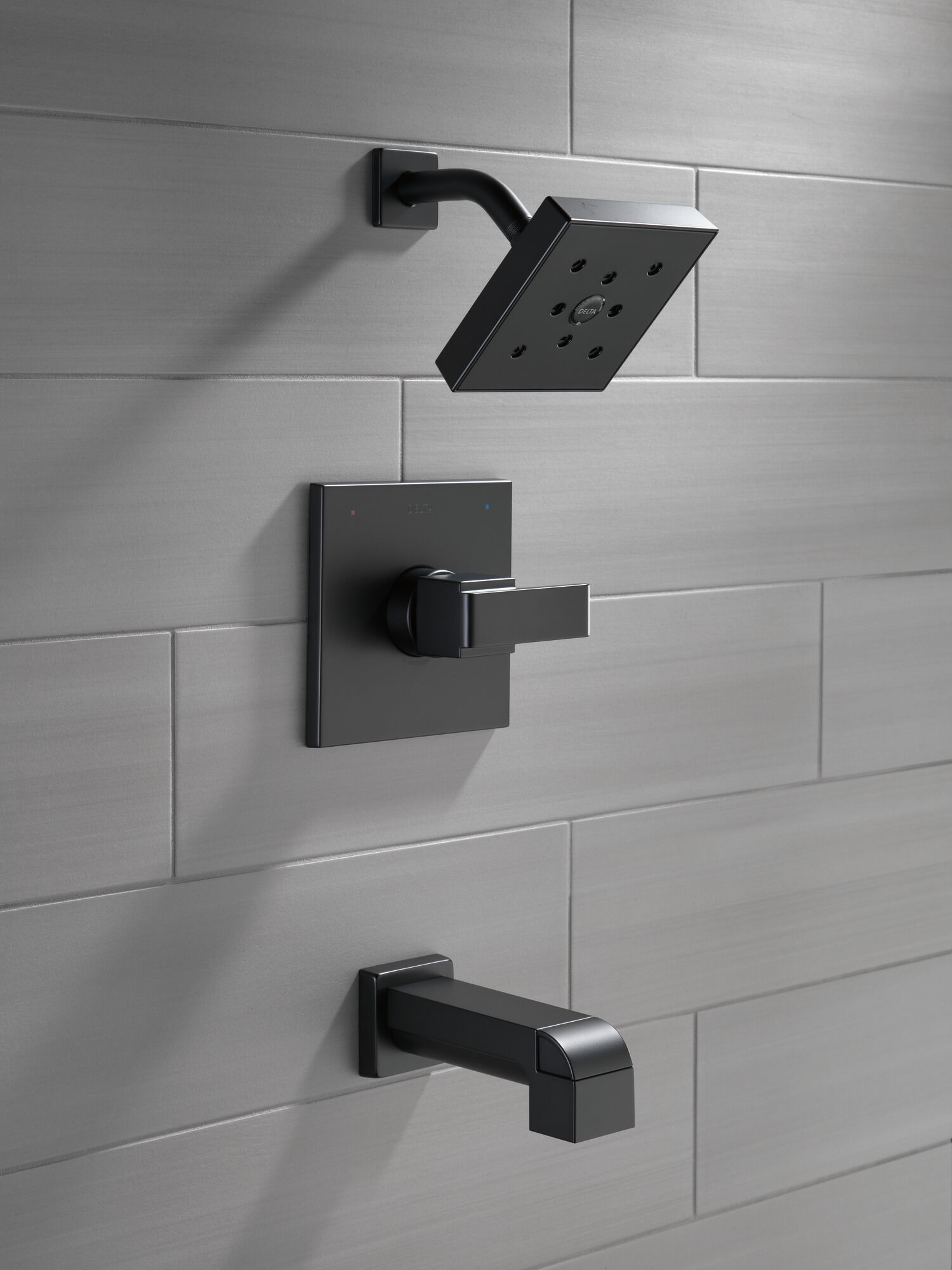 T14467-BL Monitor® 14 Series H2Okinetic® для ванны и душа Delta Faucet Ara Матовый черный - Вид №6