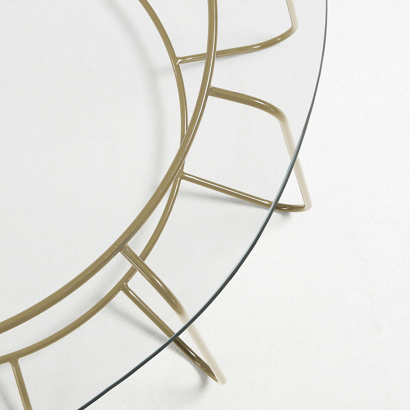 068288 Журнальный столик Ø80 со стеклянной столешницей La Forma Paradigm  - Вид №2