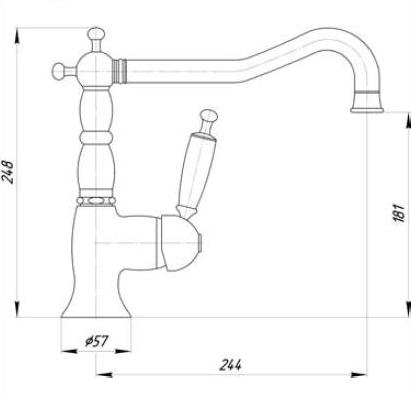 Смеситель MIGLIORE Oxford ML.CUC-6382.BR для кухни - бронза ML.CUC-6382BI.BR - Вид №1