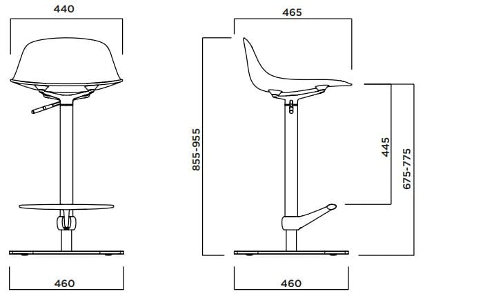 Регулируемая высота фанеры табурет Infiniti Pure Loop Mini ARCH-00106742 - Вид №2