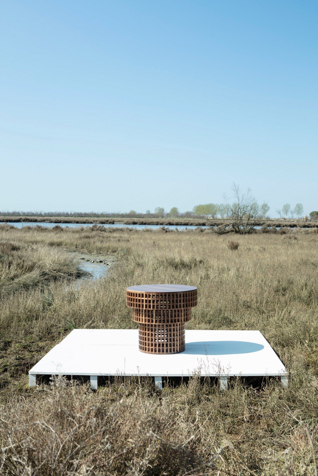 Круглый журнальный столик из грецкого ореха Medulum Carabottino ARCH-00112476 - Вид №3