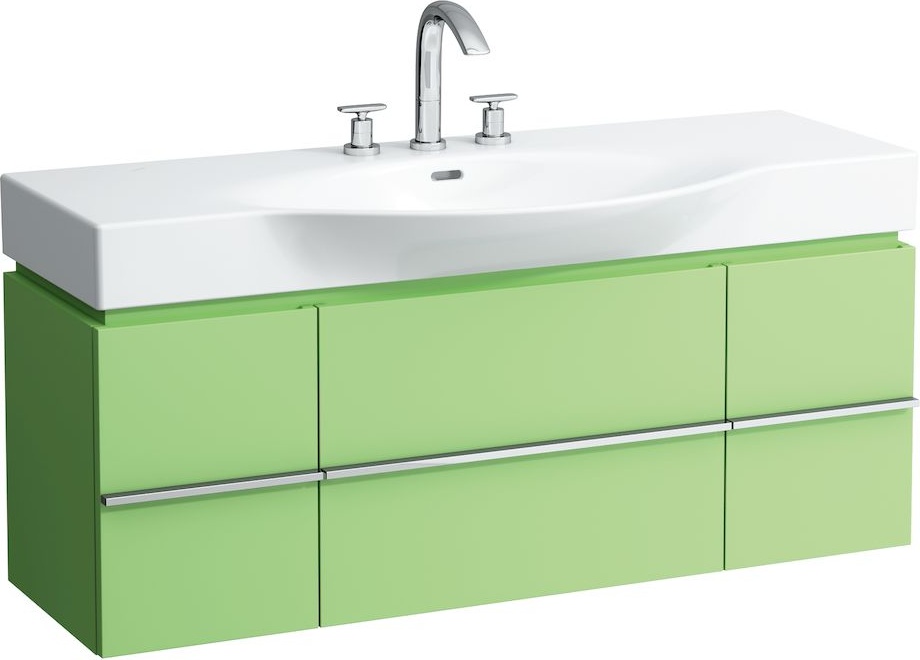 H4013020755191 Шкафчик под раковину, для раковин 811704, 812704, 2 выдвижных ящика с 2 дверцами, 2 стеклянные полки LAUFEN PRO - Вид №10