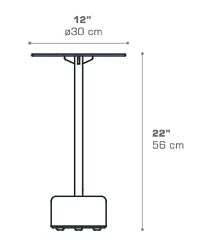 Круглый стол с алюминиевым верхом и тиковым или каменным основанием MAMAGREEN Glyph ARCH-00047333 - Вид №7