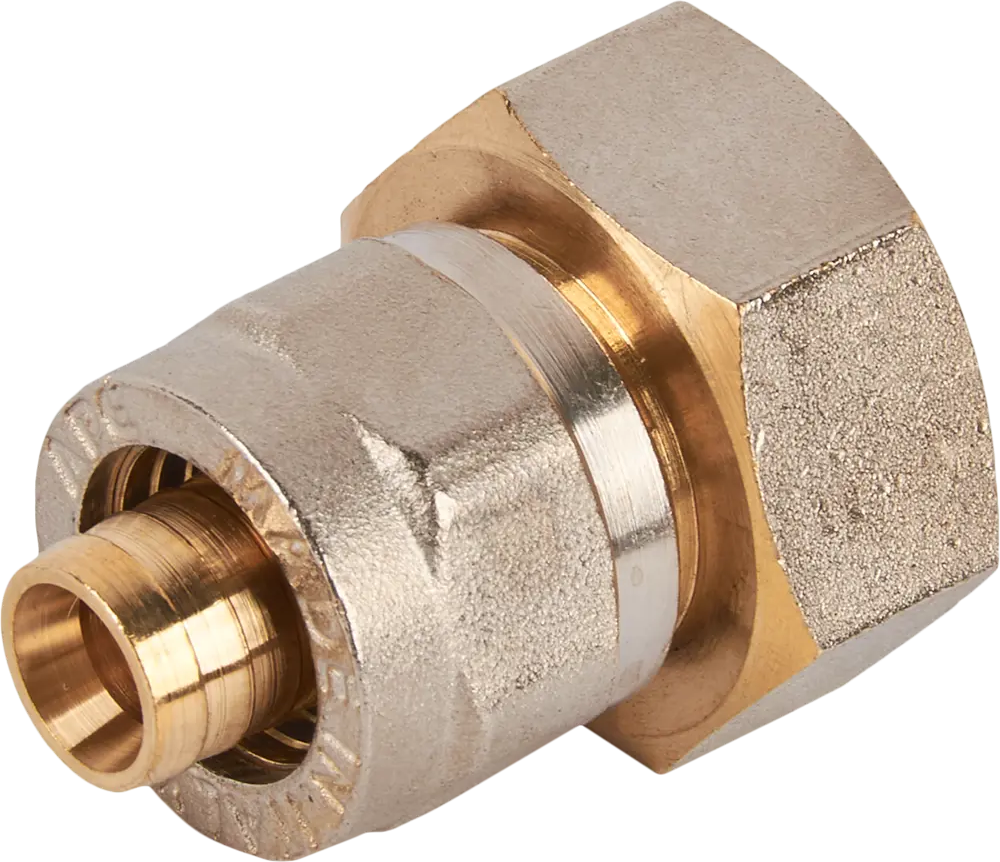 84868308 Муфта комбинированная Stout 3/4"x16 мм ВР латунь STLM-0056500