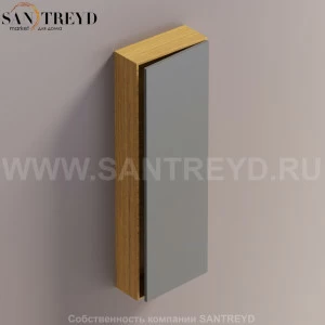 LIFT Модульный шкаф 120 см с правой дверью на доводчиках. Модули могут располагаться горизонтально и вертикально. Отделка: тик и темно-серая краска. AMOB054LGPTDX