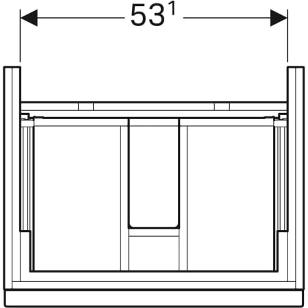 841362000 Шкафчик для раковины Geberit iCon, с двумя выдвижными ящиками Geberit  - Вид №19