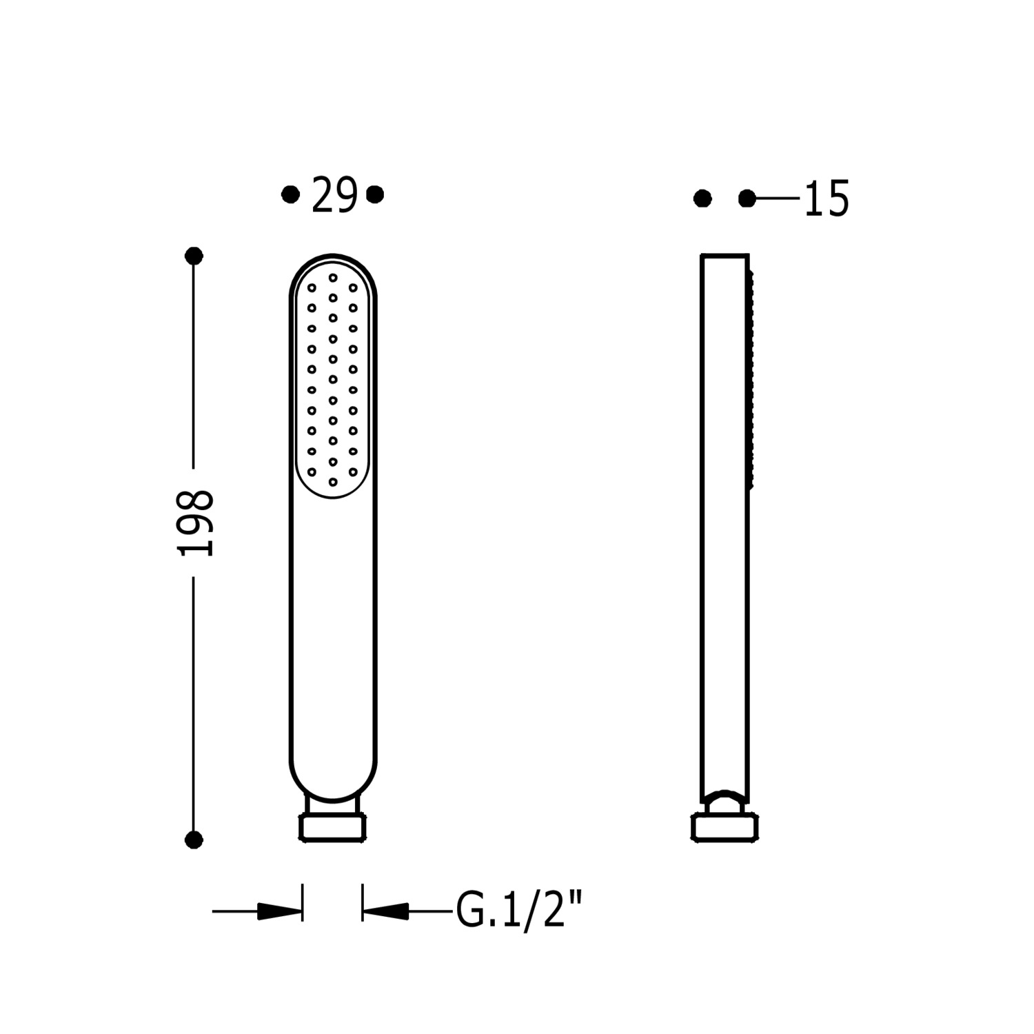 Ручной душ Овальный-03463901KMB TRES Showers - Вид №1