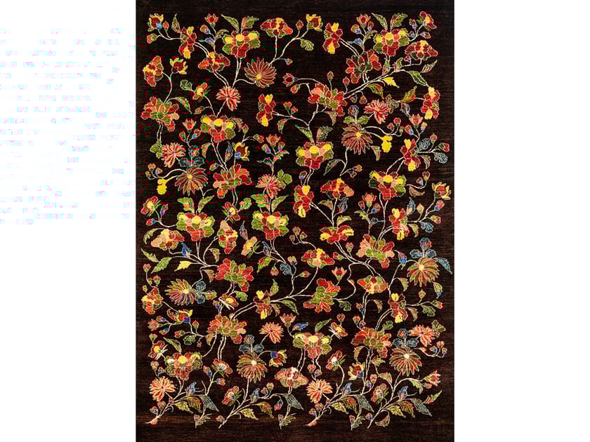 Прямоугольный шерстяной цветочный ковер Zollanvari Ikebana Kyoto-Designer ARCH-00066620