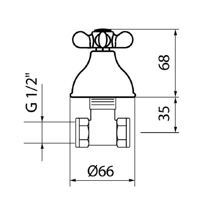 OT690101065 Вентиль запорный Webert Ottocento - Вид №1