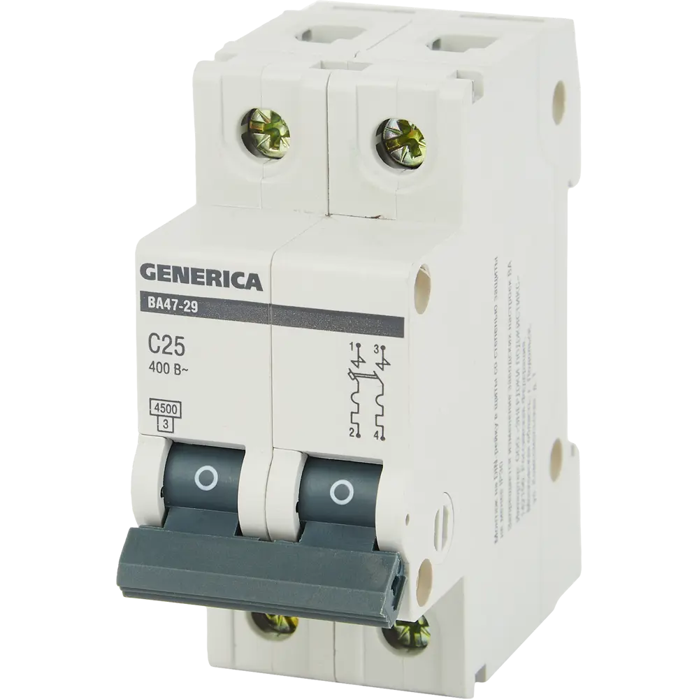 Автоматический выключатель Generica ВА47-29 2Р для защиты электросети 84798305 STLM-0055297 - Вид №4
