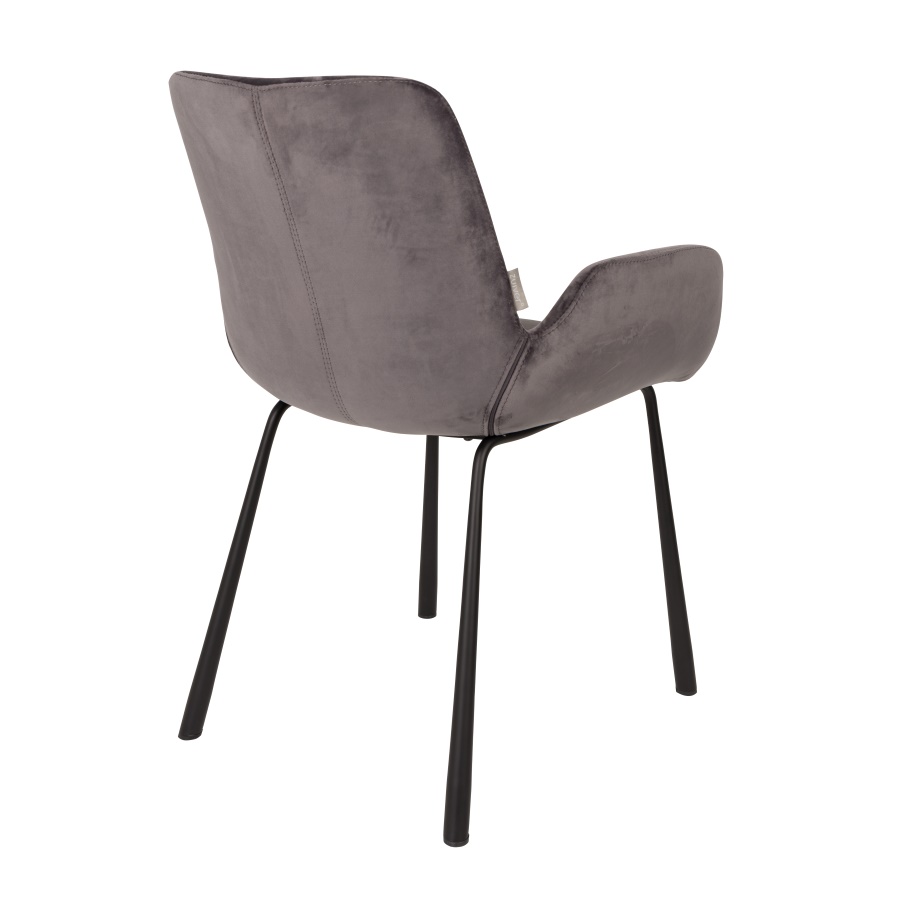 Кресло Brit темно-серое на тонких ножках Zuiver 1200142 - Вид №5