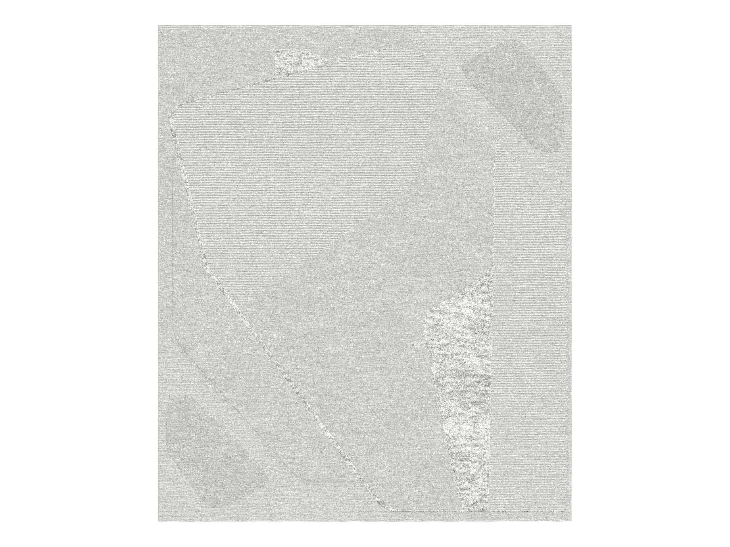 Прямоугольный ковер ручной работы из шерсти и шелка Tapis Rouge абстракция ARCH-00056901