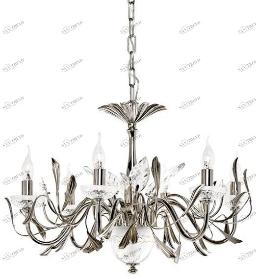 Possoni Illuminazione Люстра из полированного никеля / сатинированного никеля с кристаллом Papillon 351/6