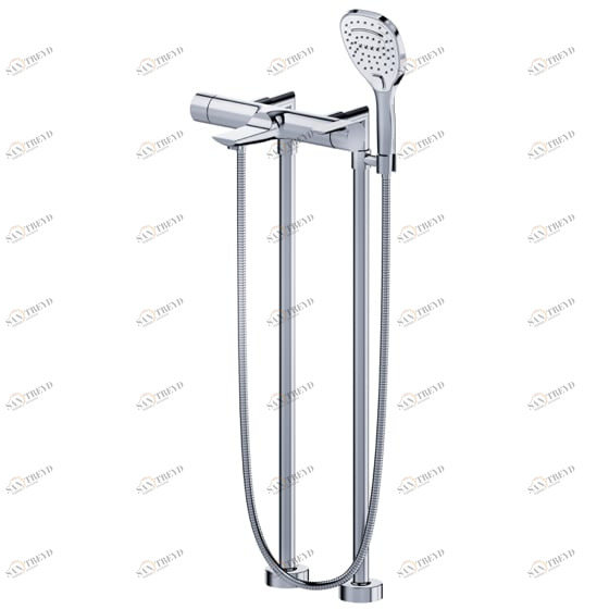 Смеситель для ванны ½" с душевым гарнитуром напольный JOERGER Exalновинка 632.20.540.000