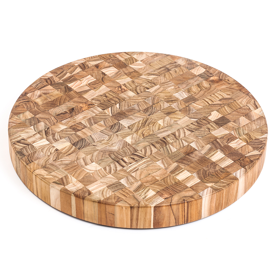 TH303 Доска разделочная торцевая butcher block круглая 46 см TEAKHAUS  - Вид №6