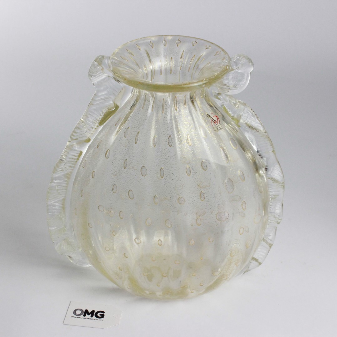 1727 ORIGINALMURANOGLASS Дутая ваза Мандолина - Morasso - Муранское стекло 22 см  - Вид №1