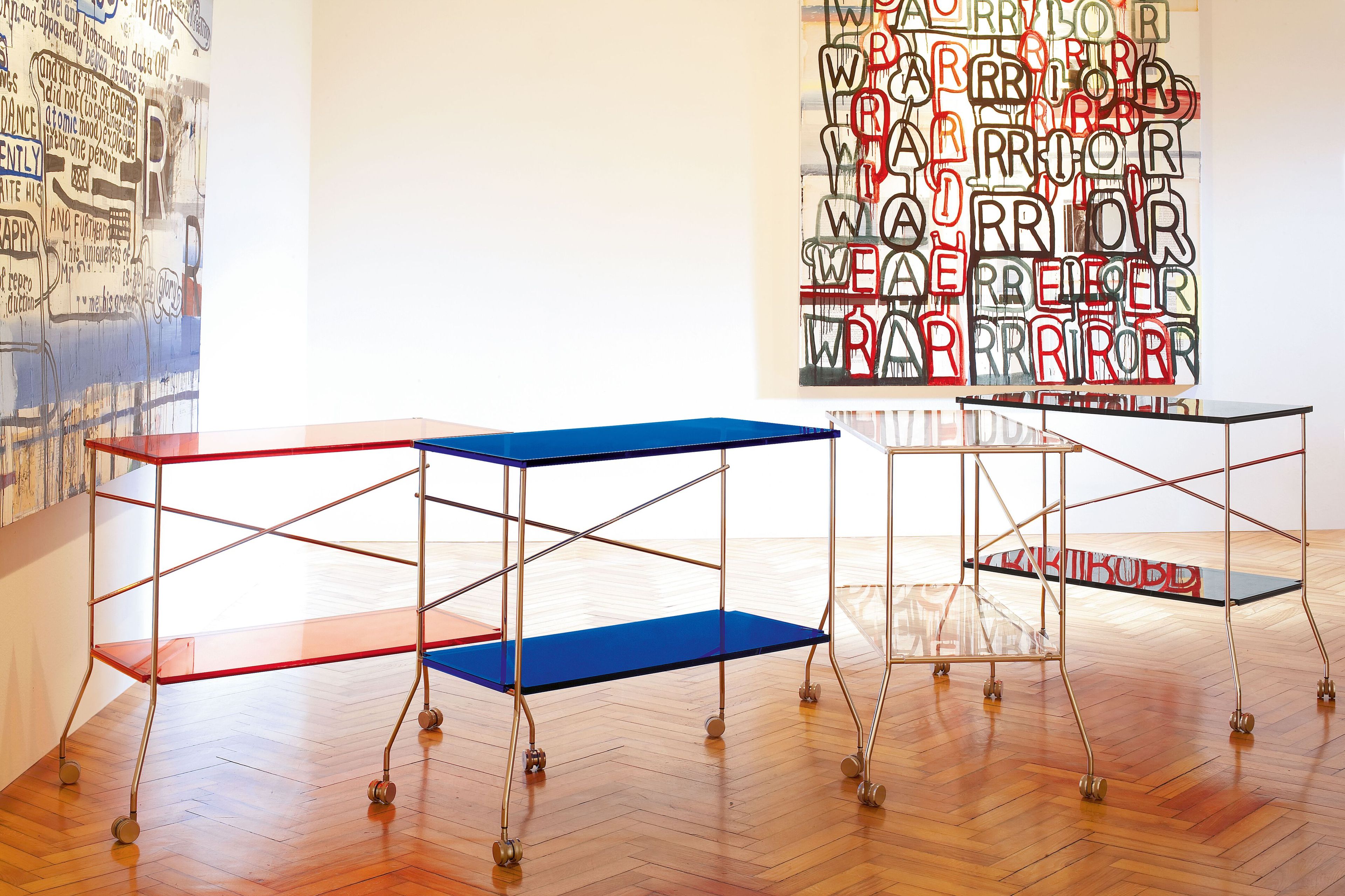 Хромированная стальная складная тележка для еды Kartell FLIP ARCH-00134517 - Вид №3