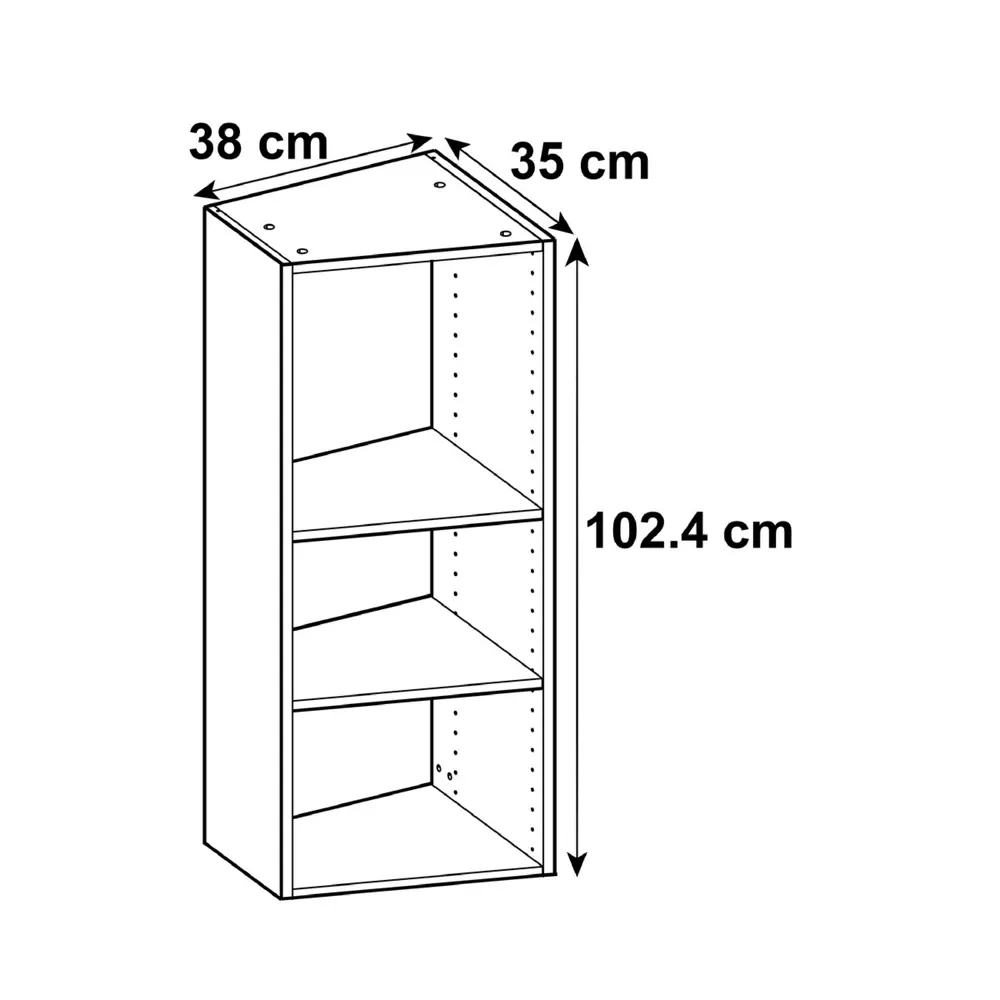Каркас навесной скошенный Delinia ID, 38x102.4x35 см, цвет белый 82000293 STLM-2031991  - Вид №1