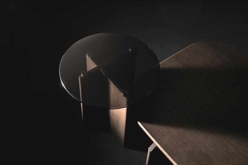 Ditre Italia Круглый журнальный столик из дерева и стекла sun-id-1444912 - Вид №2