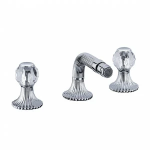 Смеситель для биде на три отверстия ½" JOERGER Cronos Crystal