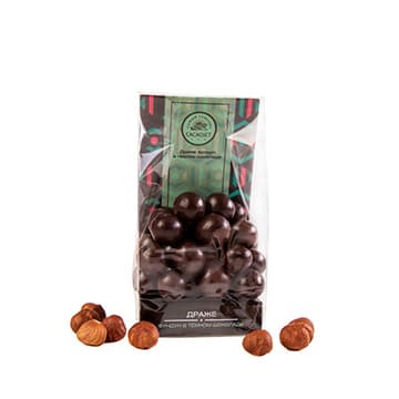 Драже Фундук в тёмном шоколаде CACAOJET Santreyd 34462