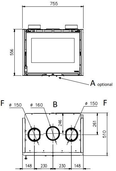 LA NORDICA EXTRAFLAME Дровяная топка для каминов с панорамным видом sun-id-1412079 - Вид №1