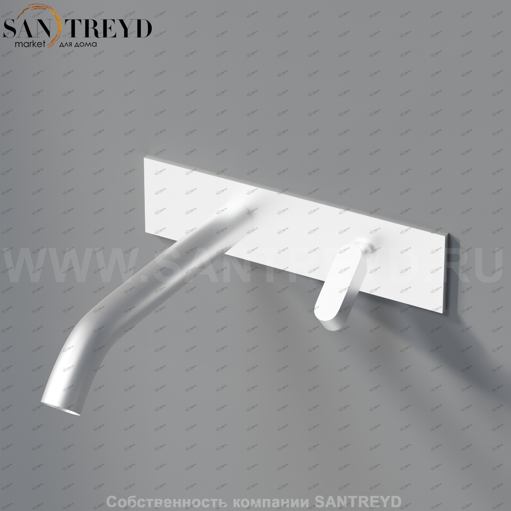 Встроенный смеситель ARUB1082TSP SQUARE для раковины хромированный матовый Agape