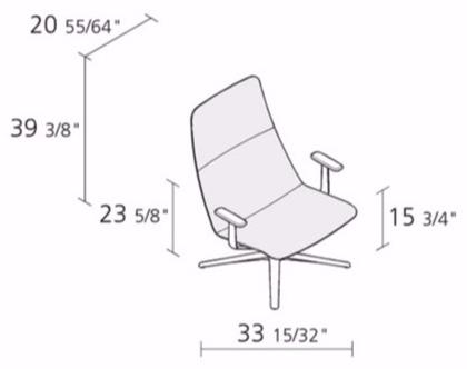 Alias Кресло поворотное на 4-х спицах с подлокотниками Slim sun-id-1434823 - Вид №6