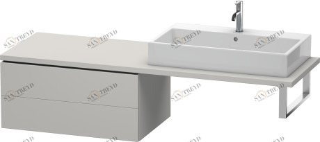 LC583900707 Шкафчик для консоли L-Cube #LC5839 820 x 547 мм Бетонно-серый матовый декор Duravit