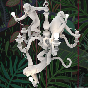 Seletti 14865 MONKEY CHANDELIER white люстра подвесная