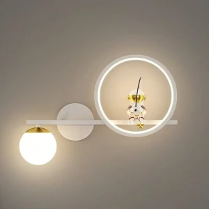 91643308 Настенный светильник светодиодный Flylight Космонавт SH 15 Вт теплый белый свет цвет белый R STLM-0918841